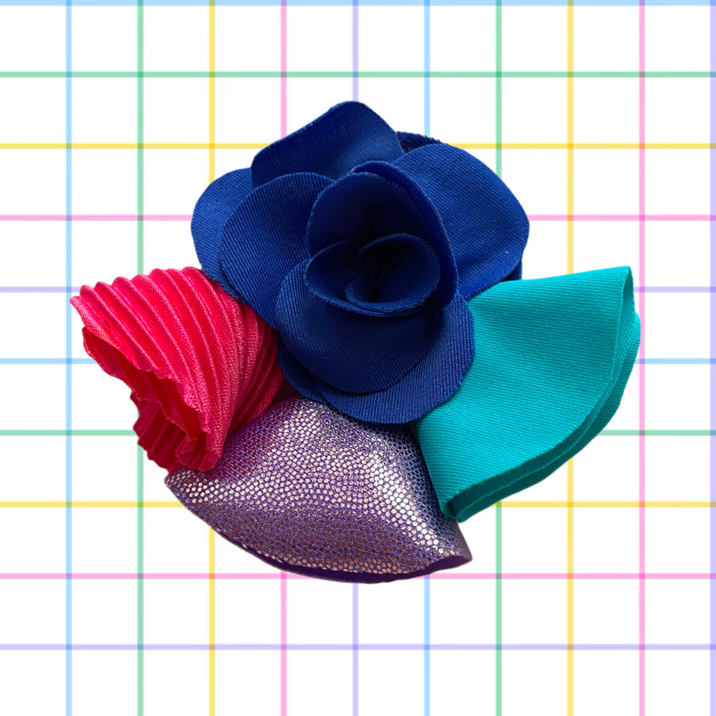 Maxi Aretes Sustentables – Flor Turquesa Vibrante